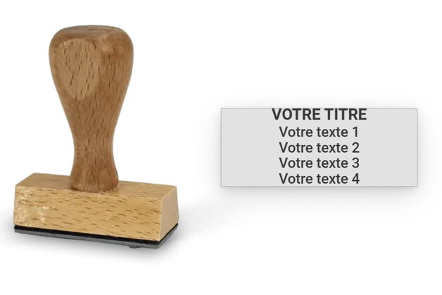 Cachet en bois 2 × 5 — vue 2