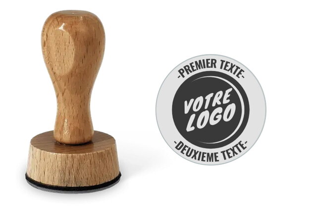 Cachet en bois rond 40 — vue 2